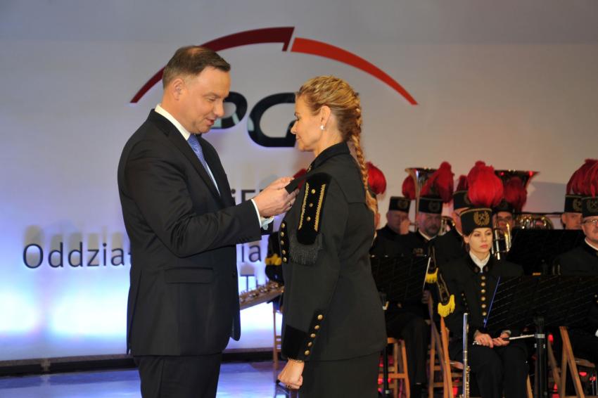 Prezydent Andrzej Duda na Barbórce w Turowie