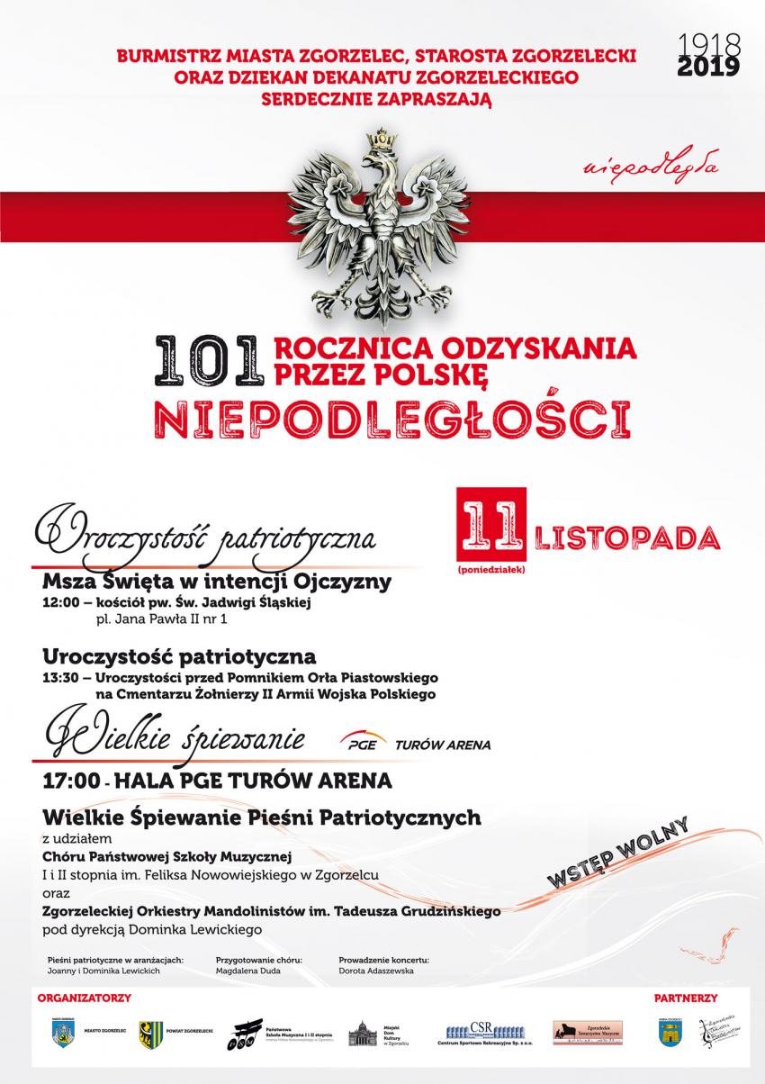 Obchody 101. rocznicy Odzyskania Niepodległości w Zgorzelcu