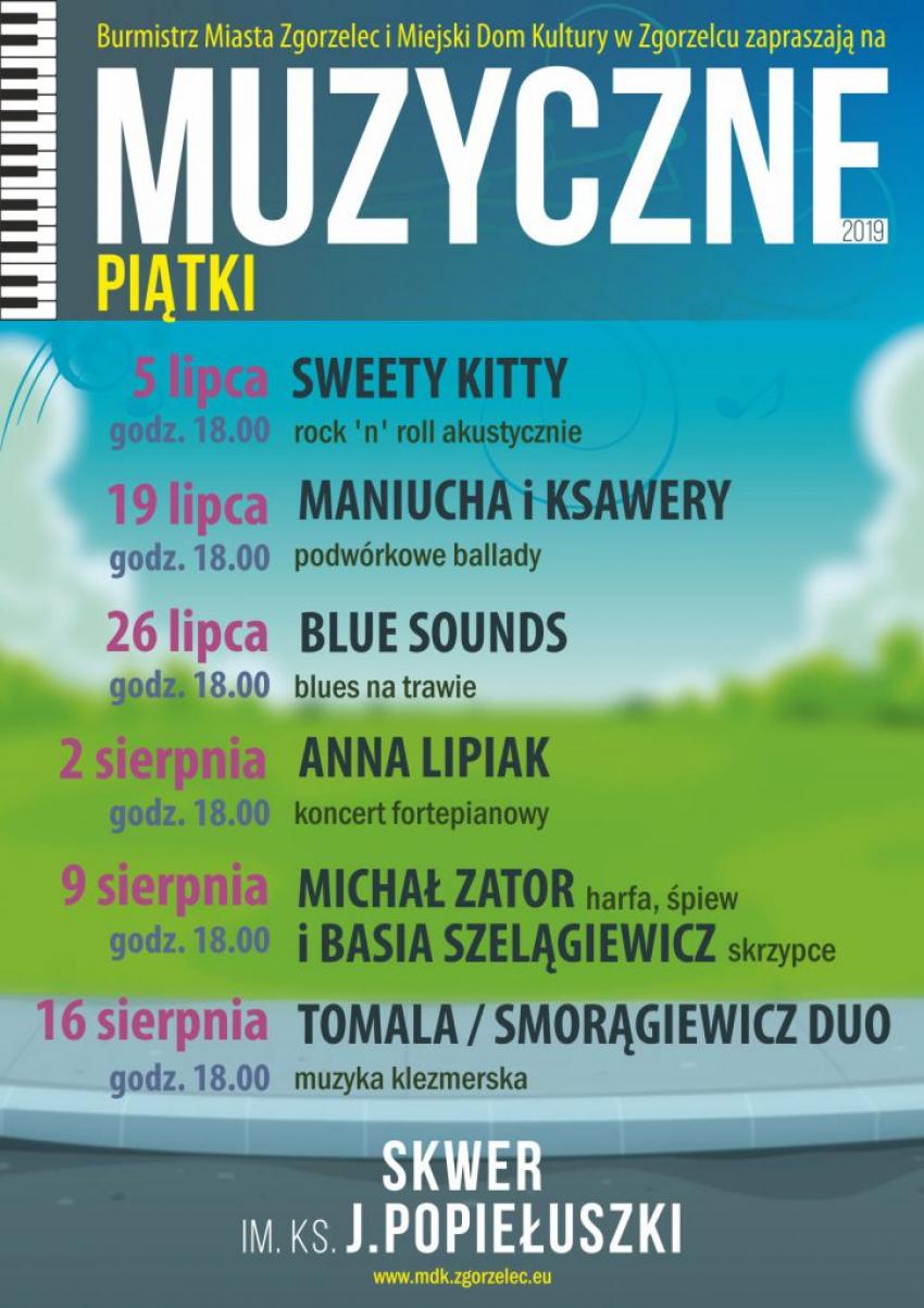 Muzyczne Piątki Zgorzelec 2019 - harmonogram koncertów