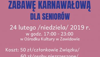 Zabawa karnawałowa dla seniorów