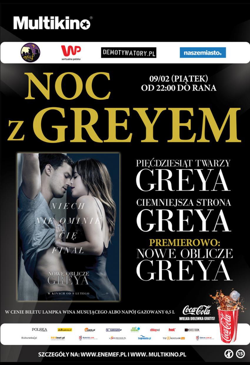 Noc z Greyem odbędzie się 9 lutego (piątek). | Materiały prasowe Enemef