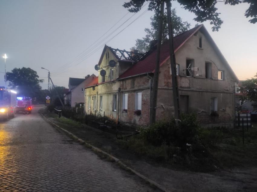 Pożar budynku wielorodzinnego przy ul. Borowskiej w Ruszowie / fot. KP PSP Zgorzelec