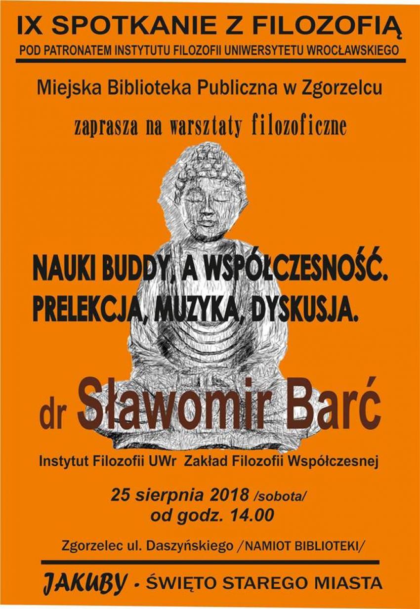 Warsztaty poprowadzi dr Sławomir Barć z Zakładu Filozofii Współczesnej Instytutu Filozofii Uniwersytetu Wrocławskiego