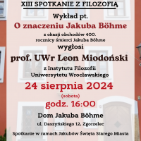 O znaczeniu Jakuba Böhme - zapraszamy na spotkanie z filozofią