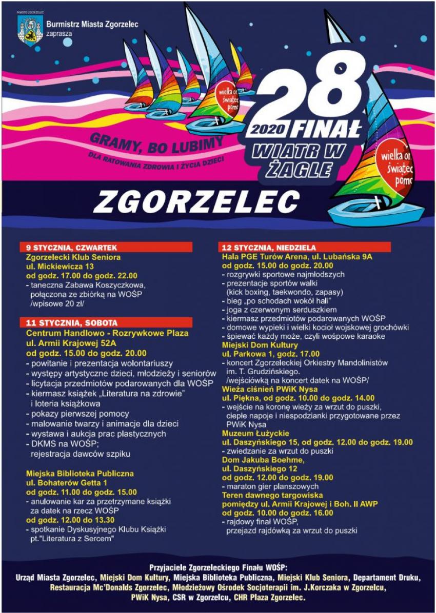 WOŚP 2020 w Zgorzelcu - program imprezy