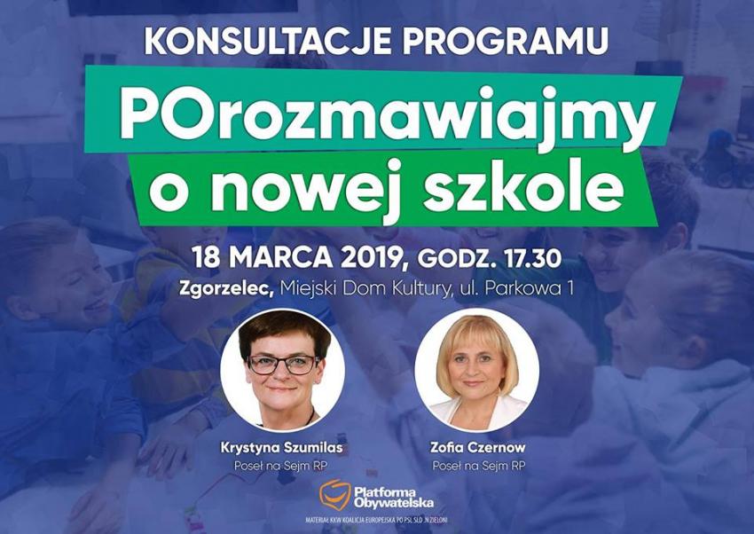 POrozmawiajmy o nowej szkole - spotkanie w Zgorzelcu
