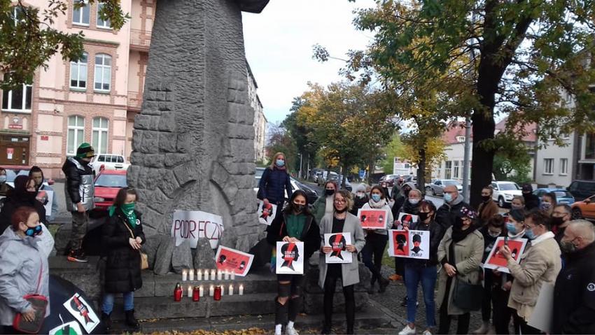 Protest w Zgorzelcu przeciwko zakazowi aborcji eugenicznej / fot. Zgorzeleckie Kobiety