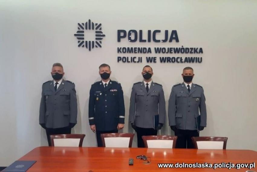 Powierzenie obowiązków na stanowiskach zastępców Komendanta Powiatowego Policji w Zgorzelcu / fot. KPP Zgorzelec