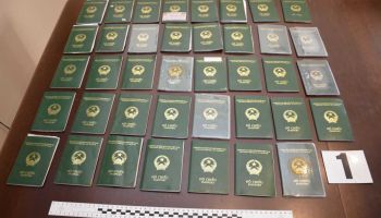 Paszporty zabezpieczone przez pograniczników / fot. NOSG