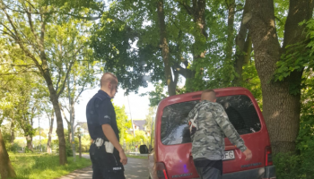 Zatrzymany przez policjantów kierowca Peugeota / fot. KPP Zgorzelec