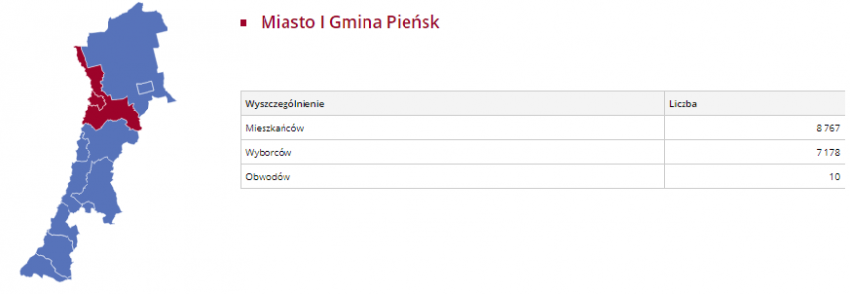 W gminie Pieńsk uprawnionych do głosowania jest 7 178 osób.