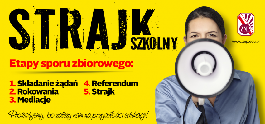 Strajk szkolny / grafika: ZNP