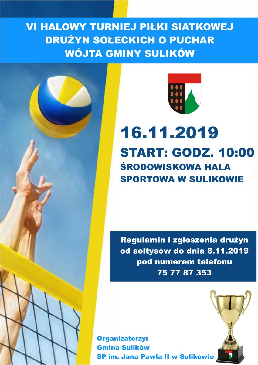 VI Halowy Turniej Piłki Siatkowej Drużyn Sołeckich o Puchar Wójta Gminy Sulików