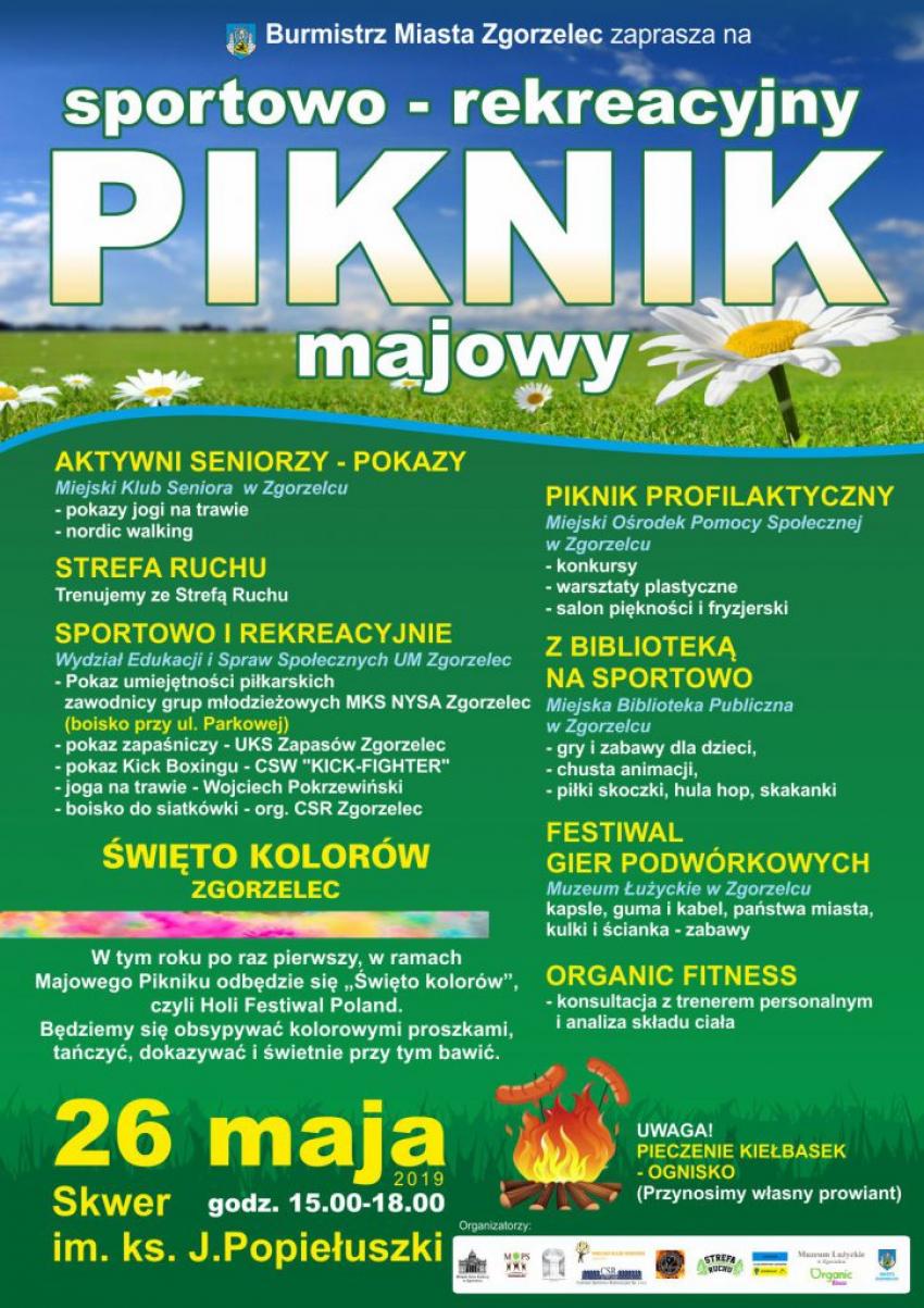 Program Majowego Pikniku Sportowo-Rekreacyjnego w Zgorzelcu