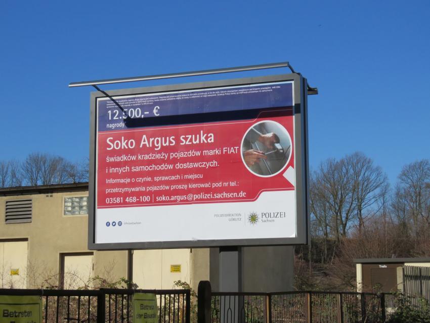 Jeden z billboardów w powiecie Görlitz