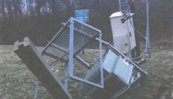 Uszkodzony transformator / fot. KPP Zgorzelec