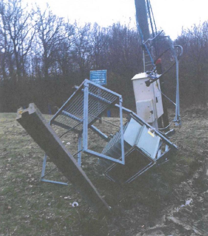 Uszkodzony transformator / fot. KPP Zgorzelec