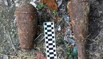 Radzieckie granaty przeciwpancerne kumulacyjne typu RPG-6 znalezione w centrum Zgorzelca / fot. Patrol Saperski z Bolesławca