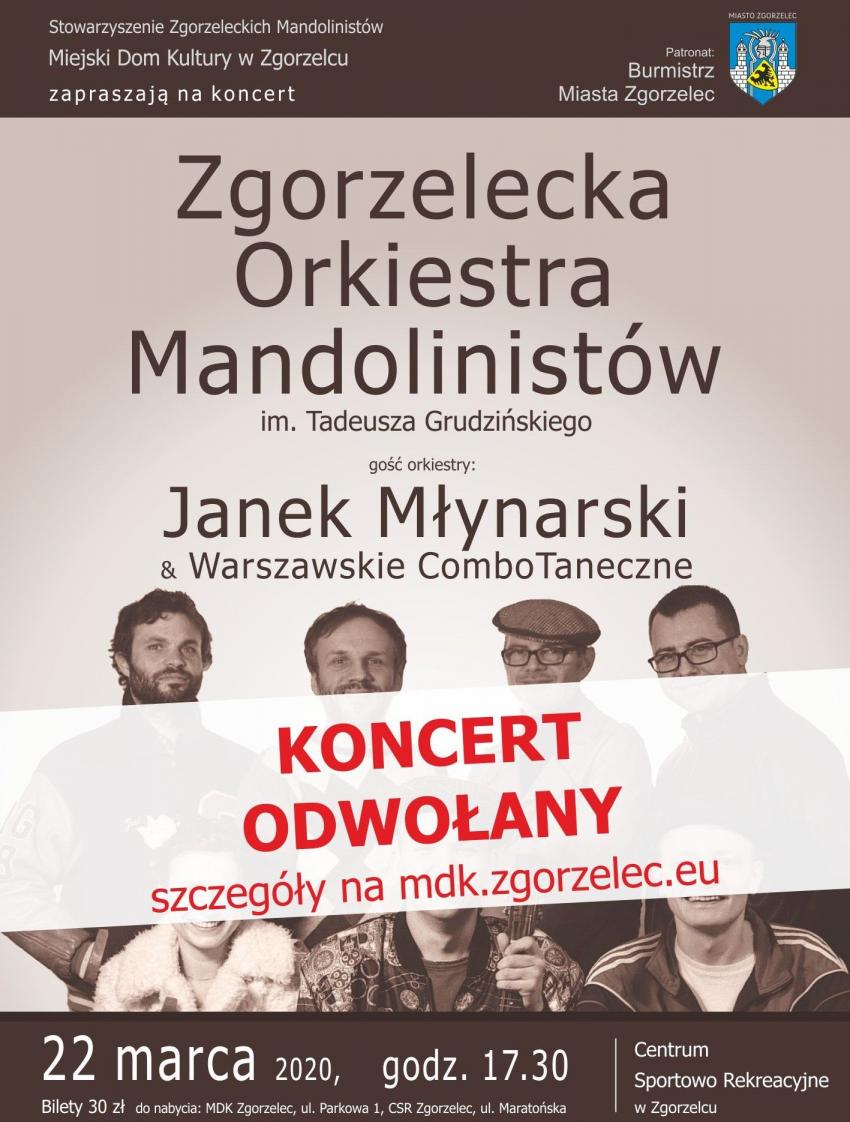 Koncert Zgorzeleckiej Orkiestry Mandolinistów 2020 odwołany
