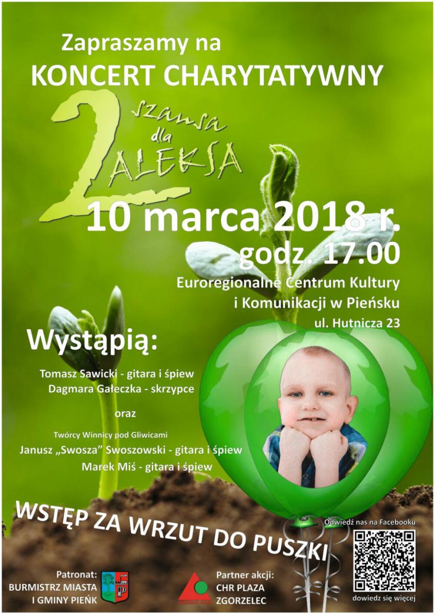Koncert odbędzie się 10 marca br. o godz. 17.00 w Euroregionalnym Centrum Kultury i Komunikacji przy ul. Hutniczej 23 w Pieńsku.
