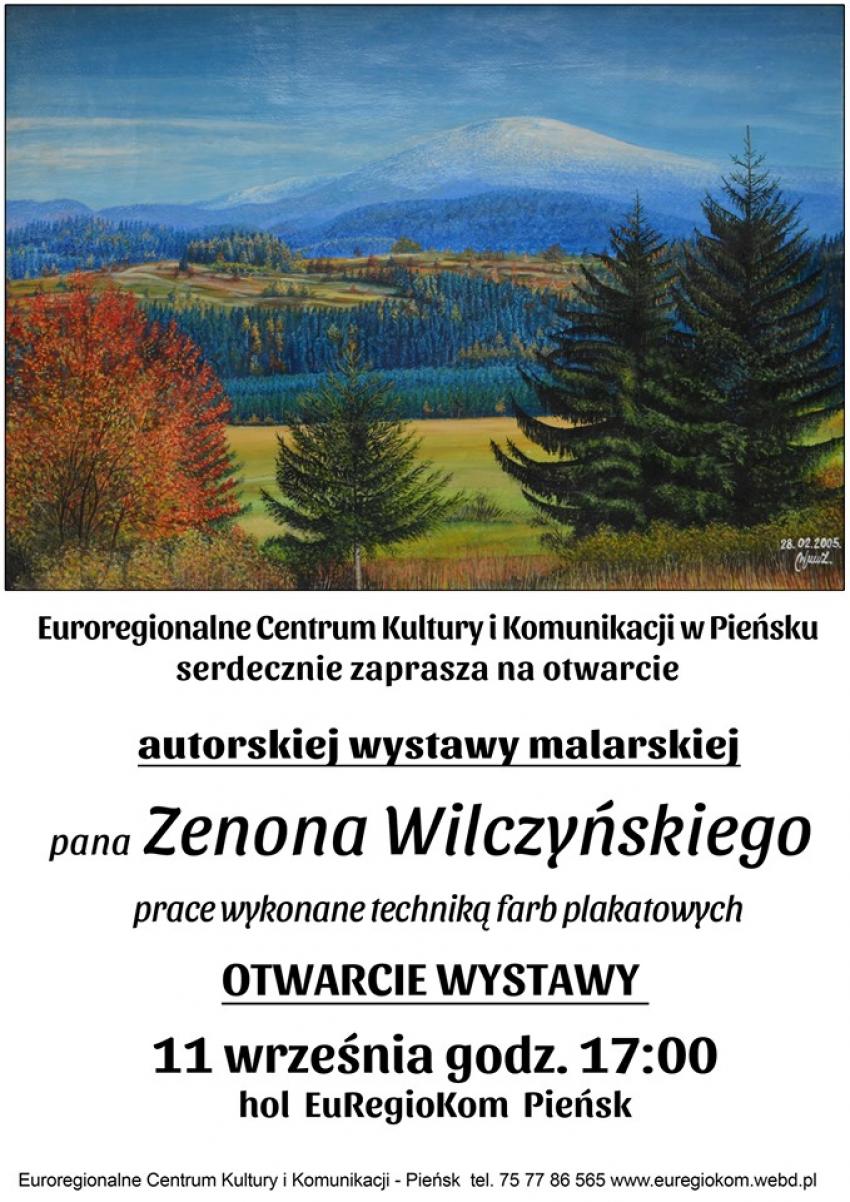 Zaproszenie na wystawę malarską Zenona Wilczyńskiego