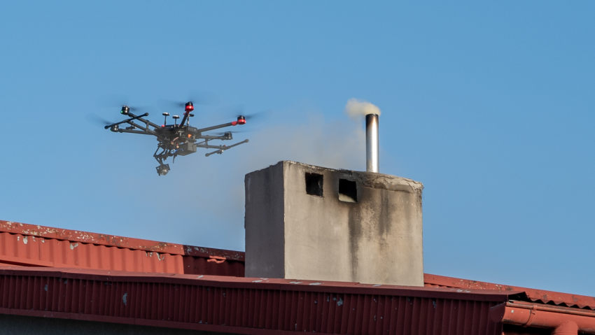 Dron badający jakość powietrza / fot. UM Zgorzelec