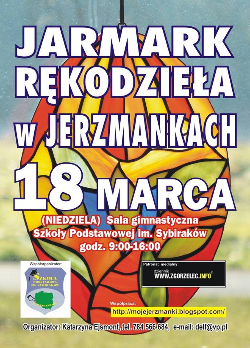 Jarmark Rękodzieła w Jerzmankach. | Plakat - organizatorzy.