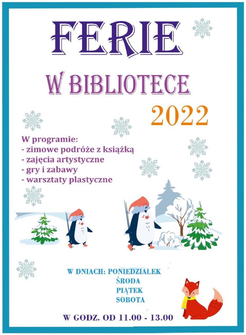 Ferie 2022 w Miejskiej Bibliotece Publicznej w Zgorzelcu