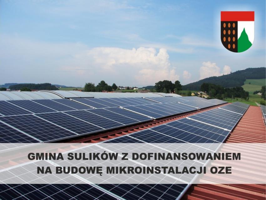 Gmina Sulików z dofinansowaniem na budowę mikroinstalacji OZE