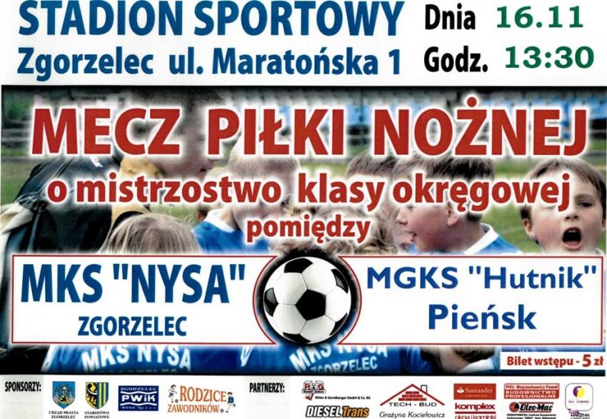 MKS "Nysa" Zgorzelec vs. MGKS "Hutnik" Pieńsk