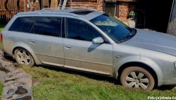 Zabezpieczone przez funkcjonariuszy Audi A6 / fot. KMP Jelenia Góra