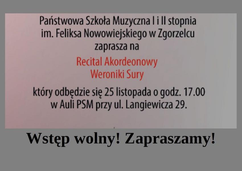 Recital Akordeonowy Weroniki Sury