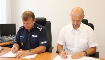 Podpisano porozumienie o realizacji wspólnego projektu przez KWP we Wrocławiu oraz KWP w Libercu (fot.: KWP Wrocław)
