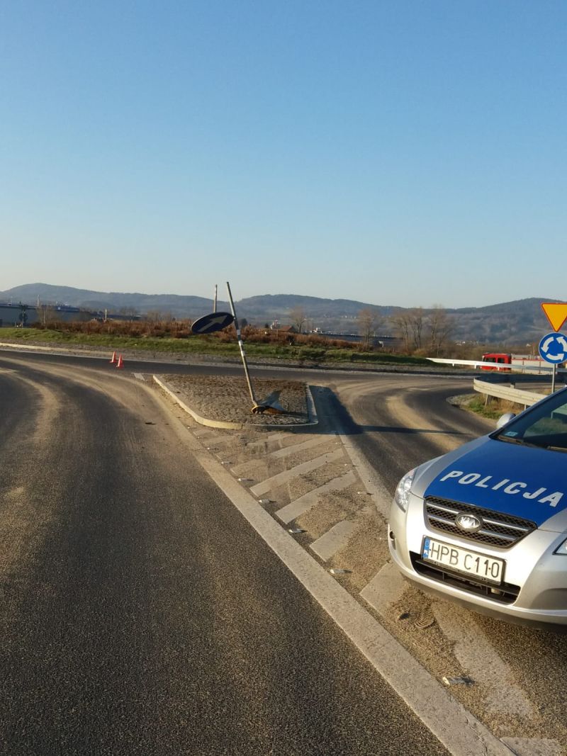 Policyjny radiowóz na miejscu zdarzenia/ fot. KPP Zgorzelec